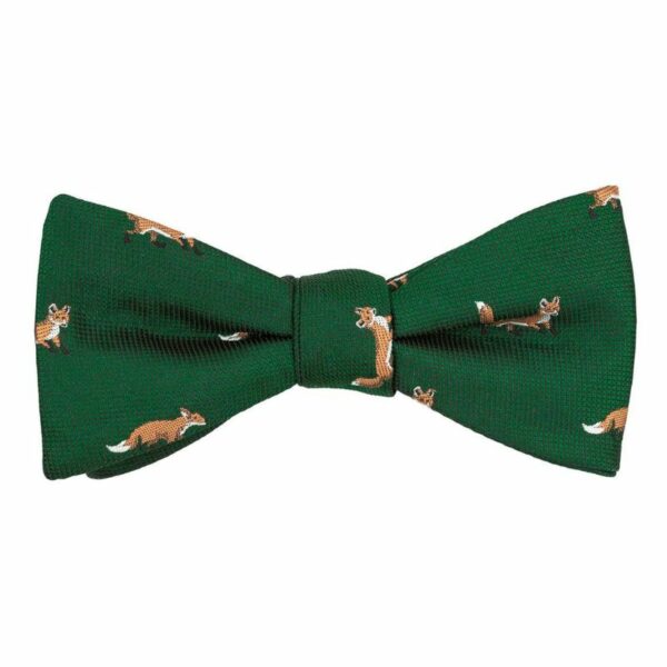Bow Tie Embroidered Fox Green - Image 2