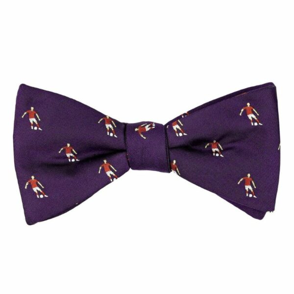 Bow Tie Embroidered Soccer Purple - Image 2