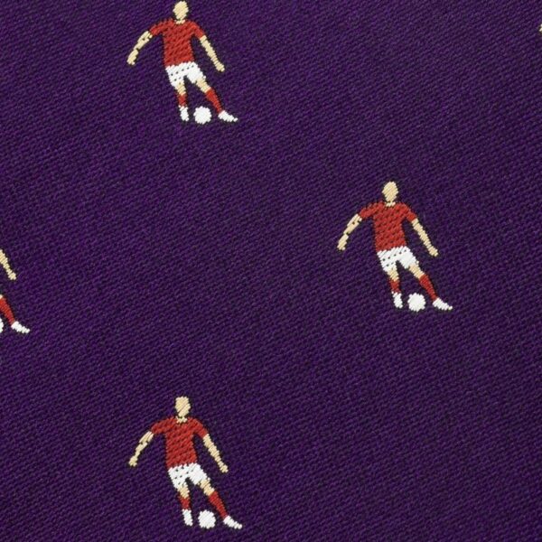 Bow Tie Embroidered Soccer Purple - Image 4